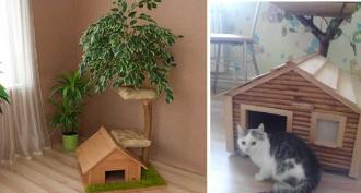 We make a house for a cat with a scratching post with our own hands;  step-by-step instructions Original ideas for a scratching post
