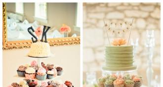 Elegant wedding cake with cupcakes: design and serving options How much do cupcakes cost for a wedding