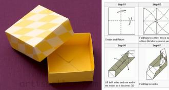 How to make a box out of paper How to make a large paper box with a lid